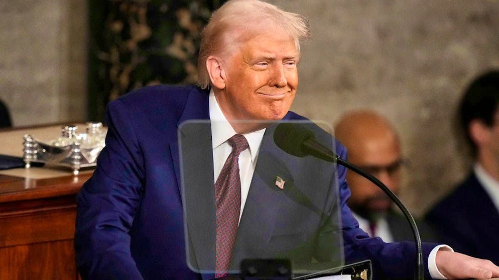 US President Donald Trump speaks before a joint session of Congress in the Capitol. Photo: Alex Brandon/AP/dpa/Archive image