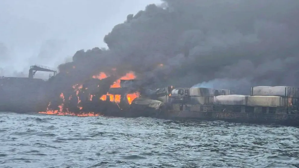 Tanker inferno in the North Sea. Police arrest cargo ship captain - suspected of involuntary manslaughter