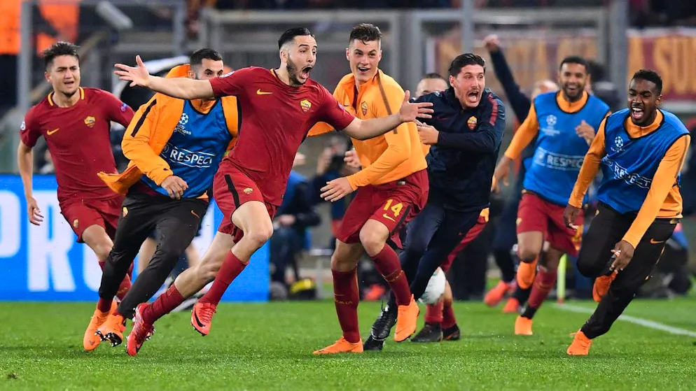 Kostas Manolas lässt die Römer gegen Barça jubeln.