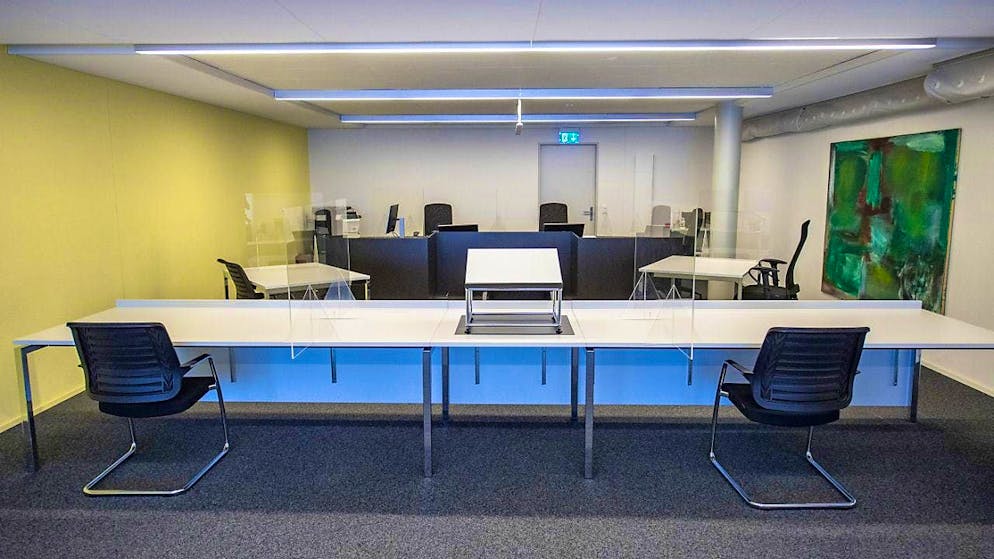 View of a courtroom at the Lucerne Criminal Court. (archive photo)