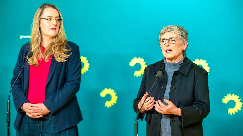 ARCHIVE - Britta Haßelmann (r) and Katharina Dröge. Photo: Michael Kappeler/dpa