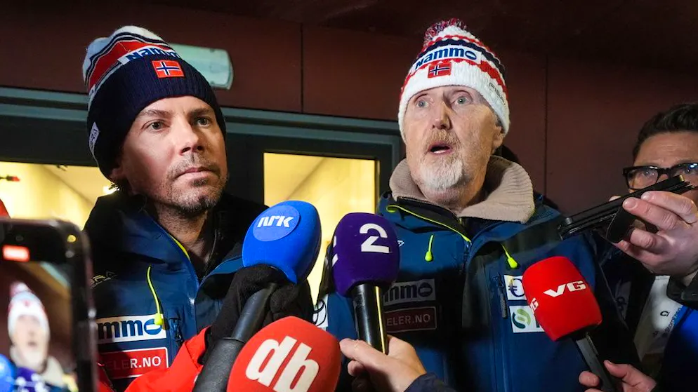 Norwegens Cheftrainer Magnus Brevig (links) und Sportchef Jan-Erik Aalbu (rechts) stehen im Kreuzfeuer der Kritik.