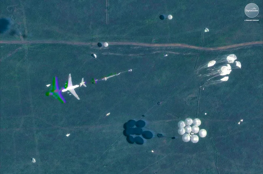 Image of a civilian satellite from a Russian maneuver in 2018.