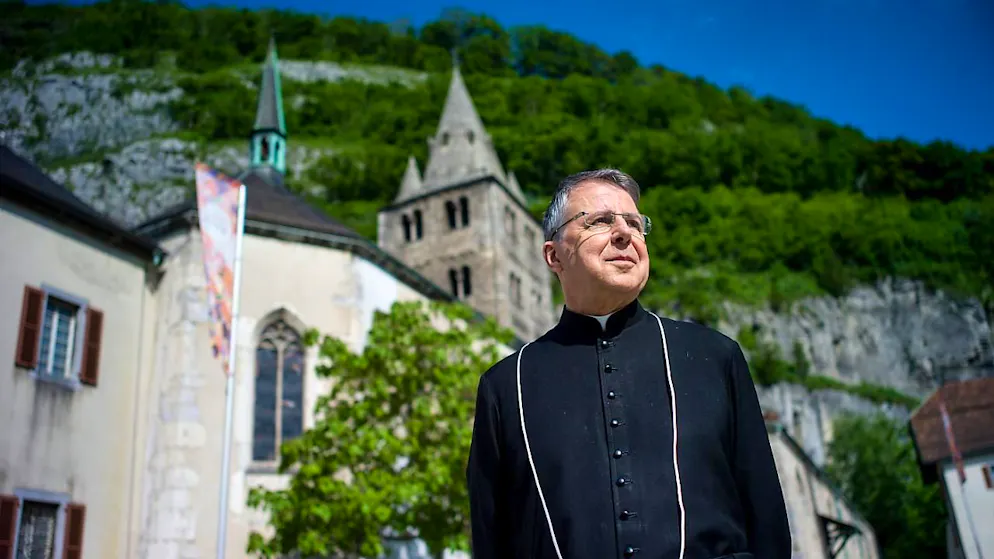 Jean Scarcella im Jahr 2015, als er das Amt des Abts des Klosters Saint-Maurice übernahm. (Archivbild)