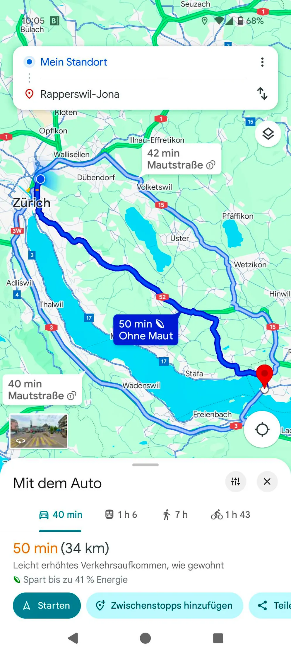 Not as fast, but cheaper and more scenic to drive.