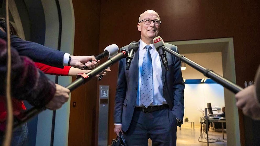 He apparently impressed the SVP parliamentary group at his hearing: Markus Ritter, candidate for the Federal Council, here a week ago after this hearing. (archive picture)