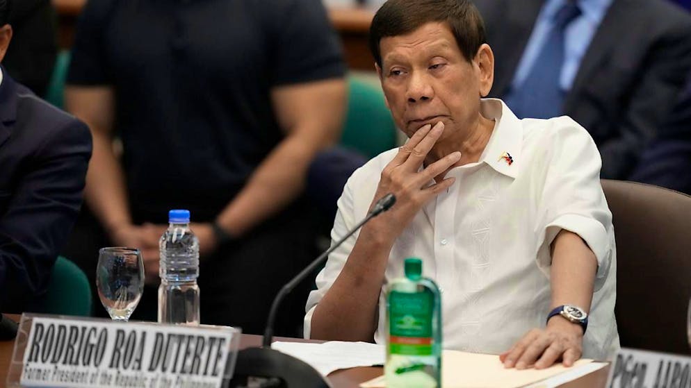 ARCHIV - Gegen den ehemaligen philippinischen Präsidenten Rodrigo Duterte lag ein Interpol-Haftbefehl vor. Foto: Aaron Favila/AP/dpa