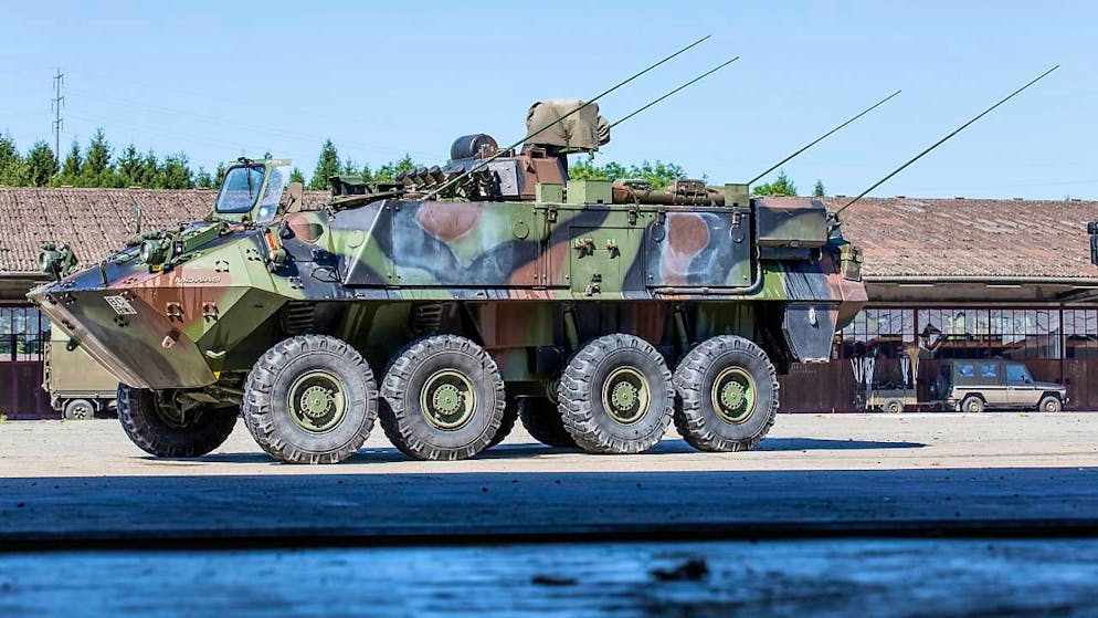 Gefragtes Schweizer Kriegsmaterialexportgut: Der Radpanzer Piranha. (Archivbild)