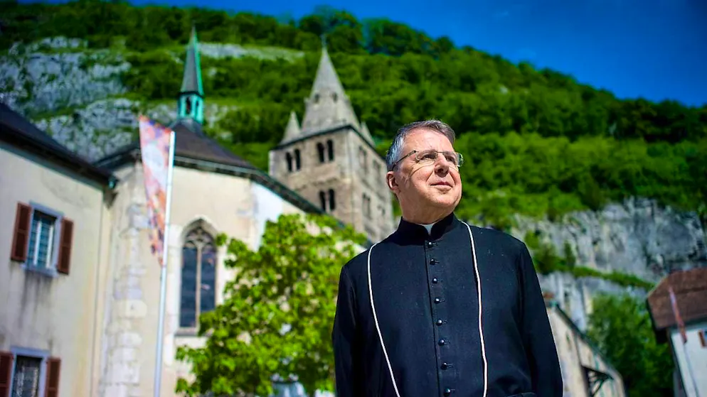 Jean Scarcella in 2015, when he took over as abbot of the monastery of Saint-Maurice. (archive image)