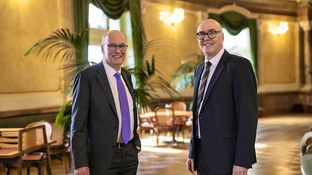 St. Gallen National Councillor Markus Ritter (left) or Zug Cantonal Councillor Martin Pfister is likely to be chosen as the successor to Federal Councillor Viola Amherd on Wednesday morning.