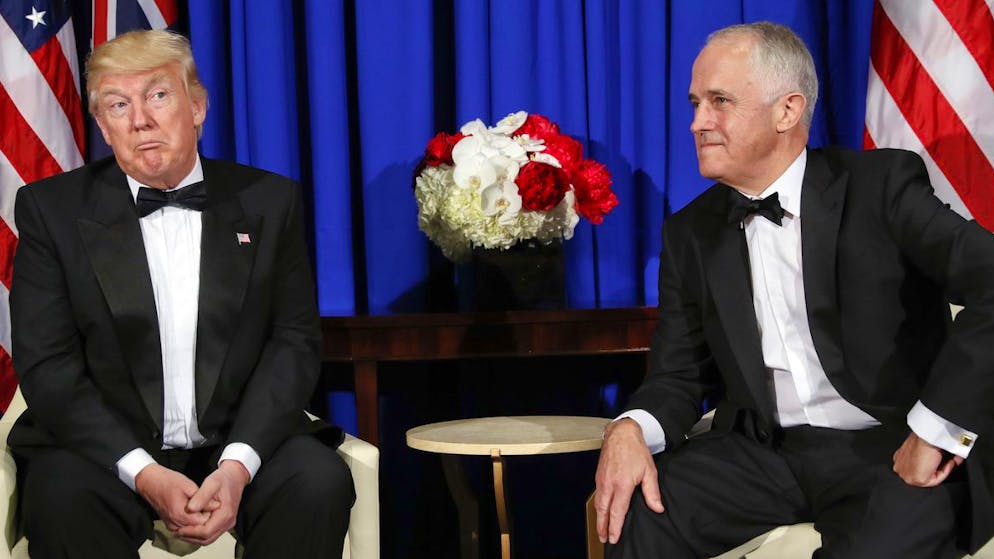 Ein Bild sagt mehr als 1000 Worte: Donald Trump und Malcolm Turnbull im Mai 2017.