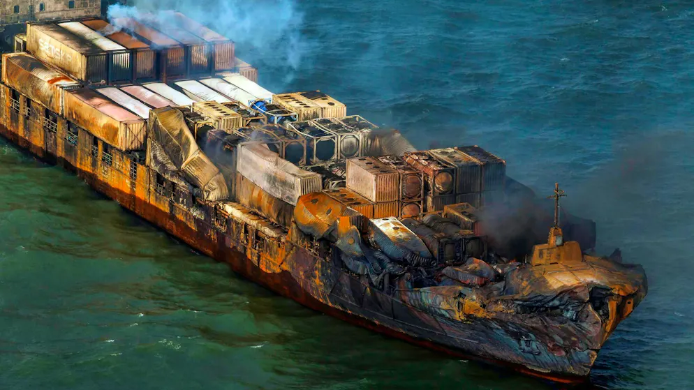 Captain arrested after shipwreck in North Sea - Gallery. The "Solong" is adrift in the North Sea.