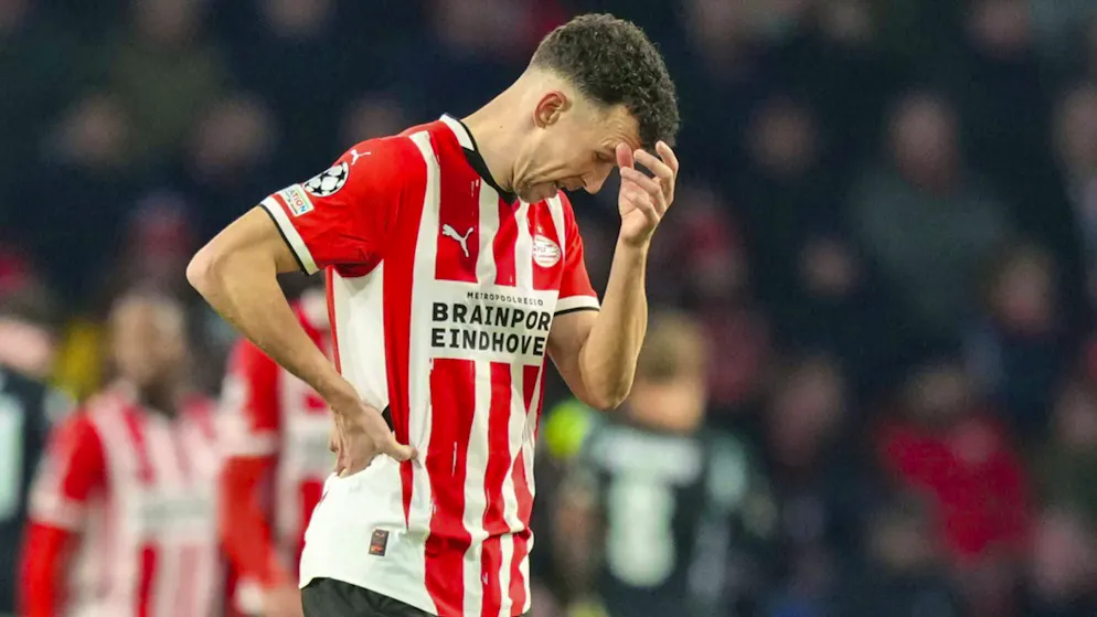 Ivan Perisic suffered a heavy defeat with PSV Eindhoven in the first leg against Arsenal.