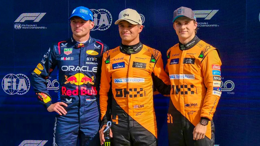 The hoped-for next chapter in the success story - Gallery. Putting pressure on the Red Bull star: the McLaren duo with Lando Norris (center) and Oscar Piastri (right)