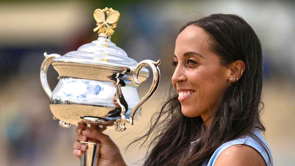 Madison Keys (30) celebrated her first Grand Slam victory in Australia this season