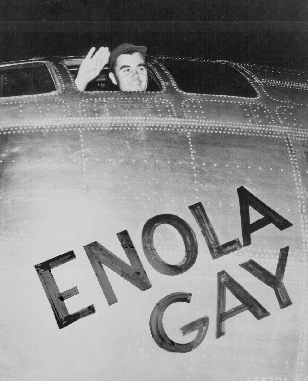 Zu woke für das Verteidigungsministerium: Enola Gay, das Flugzeug, das die Atombombe auf Hiroshima abgeworfen hat. 