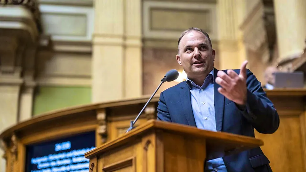 SVP President Marcel Dettling has no ambitions to become a Federal Councillor. (archive picture)