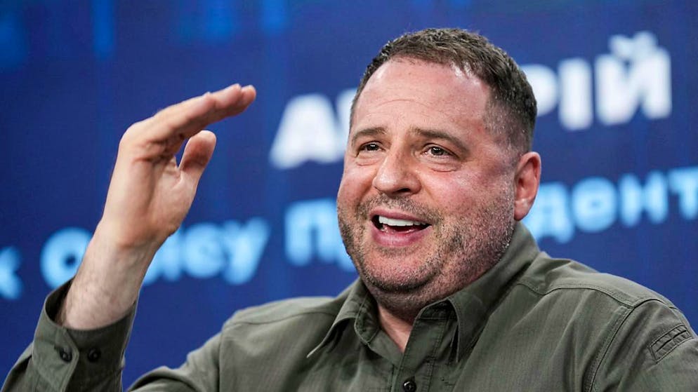 ARCHIV - Andrij Jermak, Leiter des Präsidialamtes der Ukraine, nimmt am Forum Ukraine 2024 teil. Foto: Evgeniy Maloletka/AP/dpa/Archivbild