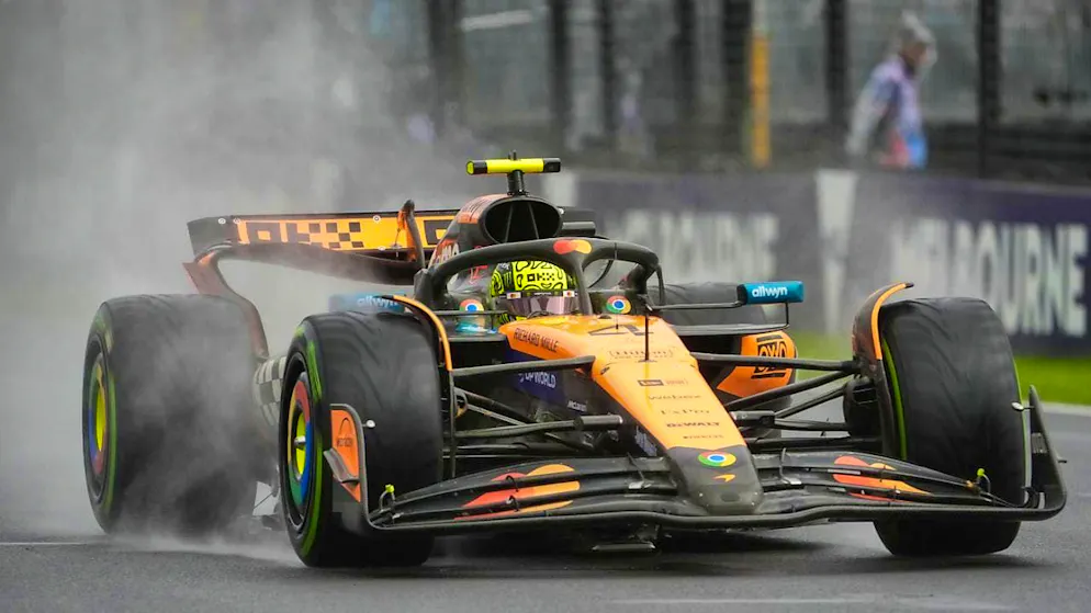 Lando Norris held his nerve in the rain in Melbourne and won the Formula 1 season opener