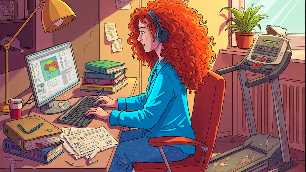 Das mobile Laufband aus Pandemie-Zeiten setzt mehr und mehr Staub an.