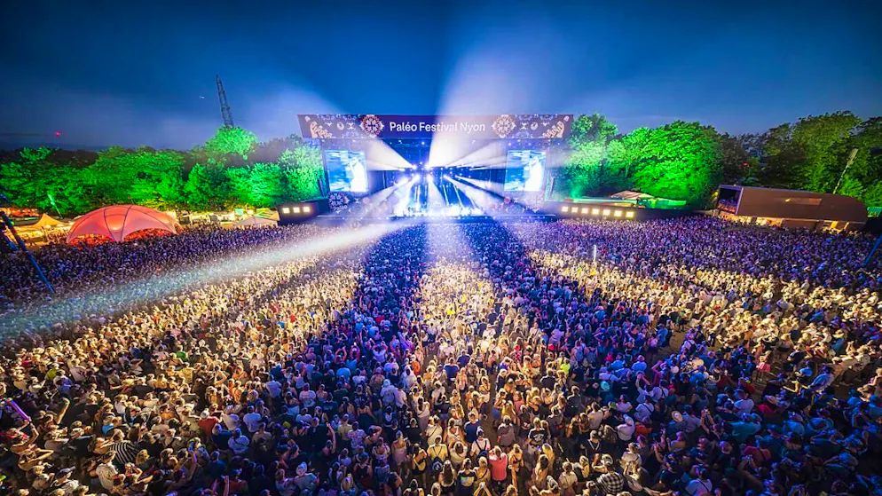 With around a quarter of a million visitors, the Paléo Festival in Nyon, Vaud, is one of the biggest in Switzerland. Rapper Macklemore from Seattle will open the upcoming 48th edition with his show. (archive picture)
