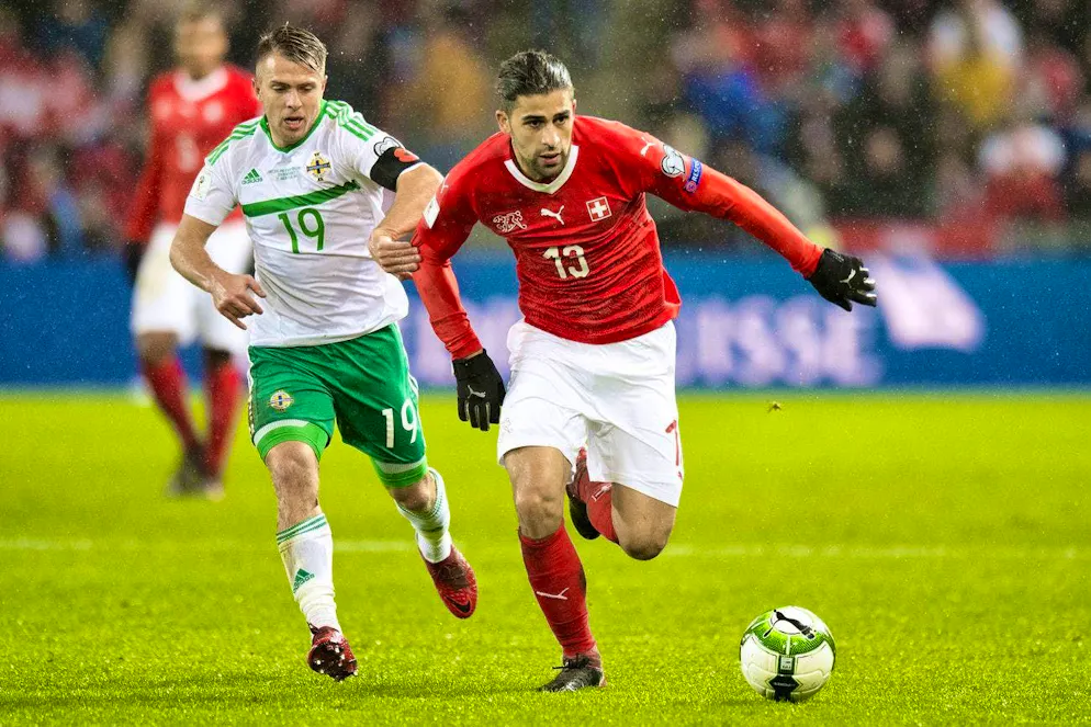 Switzerland vs. Northern Ireland: Historical record and last matches. In the 2018 World Cup play-off second leg between Switzerland and Northern Ireland at St. Jakob-Park, Basel, on November 12, 2017, Jamie Ward fought a tough duel with Ricardo Rodriguez. Switzerland defended the first leg result and secured their World Cup ticket with a focused defensive performance.