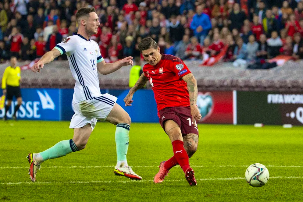 Switzerland vs. Northern Ireland: Historical record and last matches. On October 9, 2021, Steven Zuber scored the 1:0 for Switzerland in the 2022 World Cup qualifier against Northern Ireland at the Stade de Genève. His goal left Jordan Thompson and the Northern Irish behind. The Swiss dominated their home game in the World Cup qualifiers and secured the three points with a commanding performance.