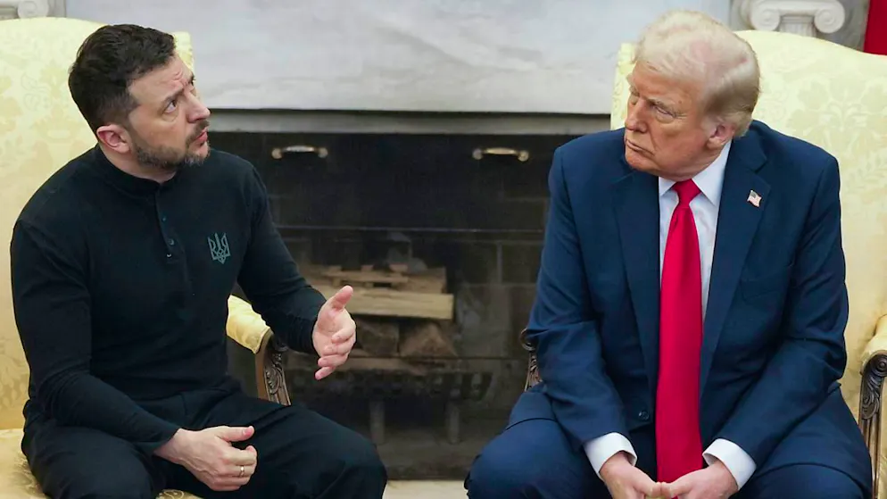 ARCHIV - US-Präsident Trump mit dem ukrainischen Präsidenten Selenskyj. Foto: Mystyslav Chernov/AP/dpa