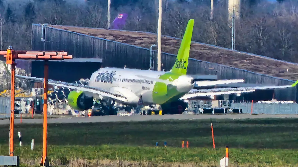 Die Air-Baltic-Maschine flog im Auftrag von Swiss. 