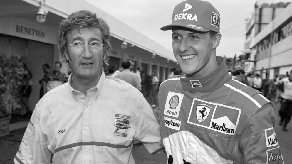Eddie Jordan (l) und Michael Schumacher kennen sich aus der Formel 1 gut.