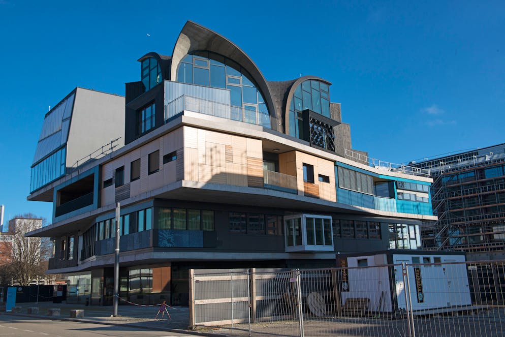 Ein futuristischer Bau: Im Nest im Dübendorf wird viel mit wiederverwendbaren Materialien wie Kaffeesatz geforscht.