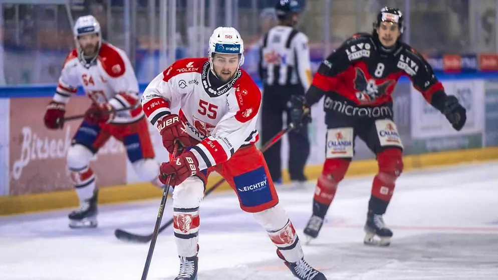 Visp forward Dario Burgener was an asset in the win in Basel with a goal and an assist each