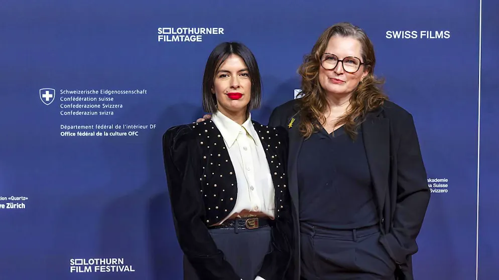 «Reinas»-Regisseurin Klaudia Reynicke (links) am Freitagabend in Genf mit Produzentin Britta Rindelaub.