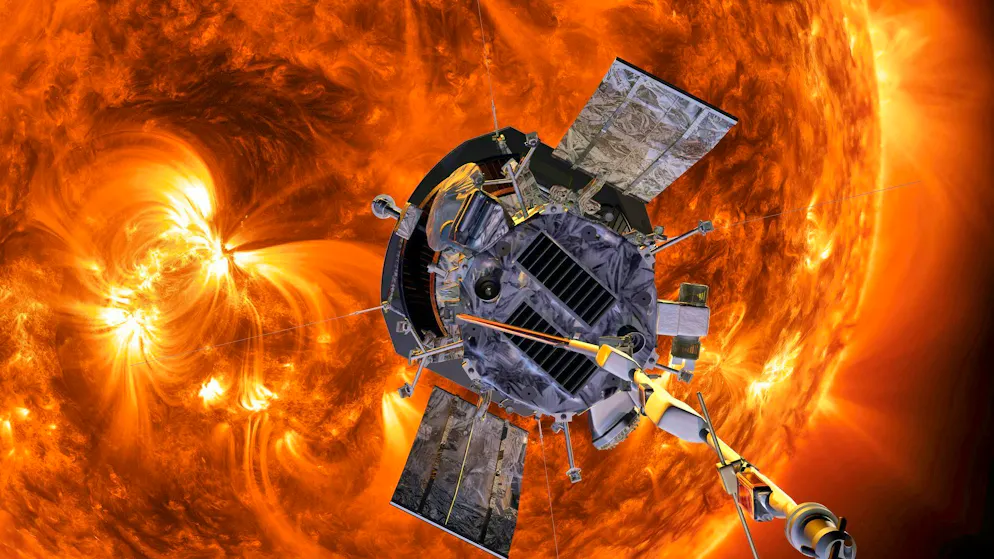 The computer graphic shows the "Parker Solar Probe" on its way to the sun. (Handout)