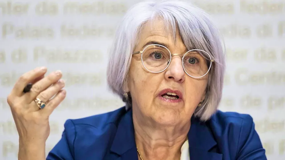 Federal Councillor Elisabeth Baume-Schneider calls for stable and sustainable funding for the World Health Organization (WHO). (archive picture)