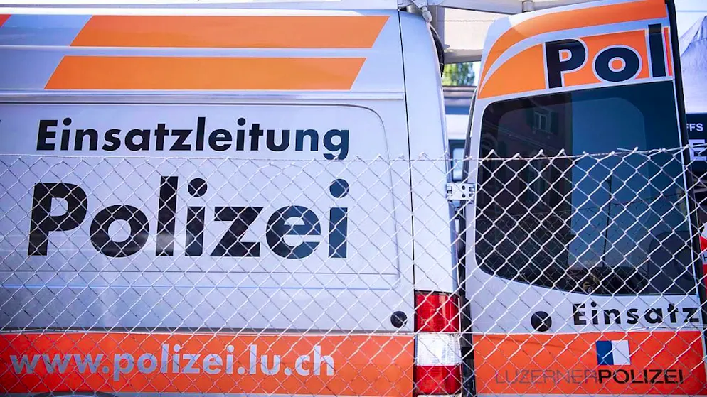 The Lucerne police during an operation in 2022 (archive image)