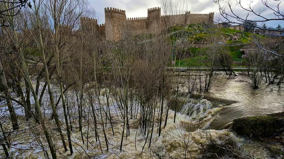 The Spanish city of Avila, famous for its fortifications, is partially under water. The city has been under a state of alert and emergency since Saturday.