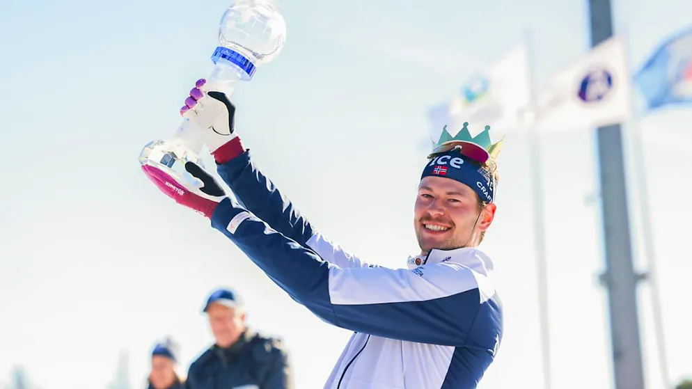 Gewinnt erstmals den Pokal als bester Biathlet der Saison: Sturla Laegreid