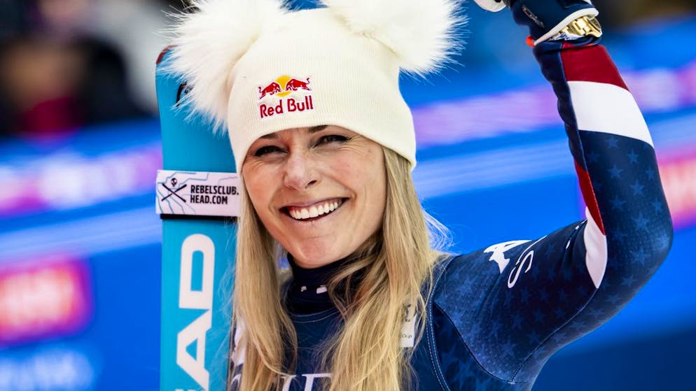 Lindsey Vonn jubelt über Rang 2 in Sun Valley.
