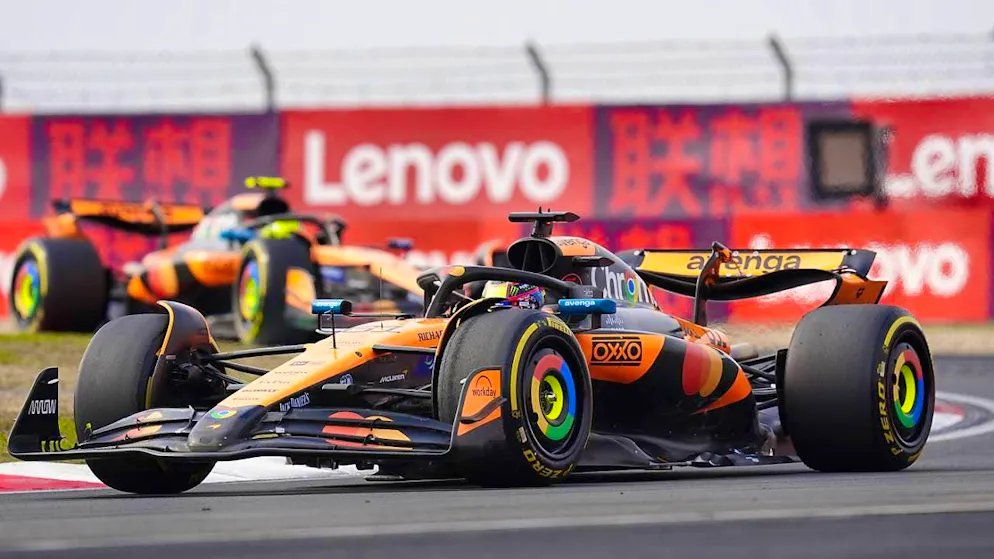Oscar Piastri keeps his McLaren team-mate Lando Norris at bay in Shanghai and wins the Chinese Grand Prix.
