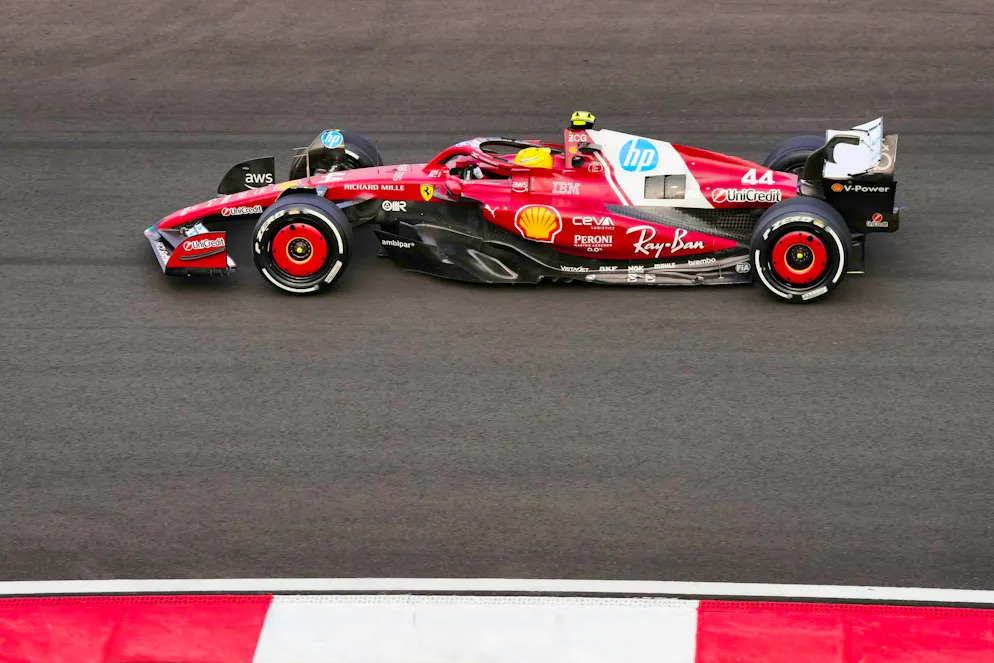 Ferrari stars Hamilton and Leclerc disqualified in China - Gallery. Ferrari driver Lewis Hamilton on the track in China.