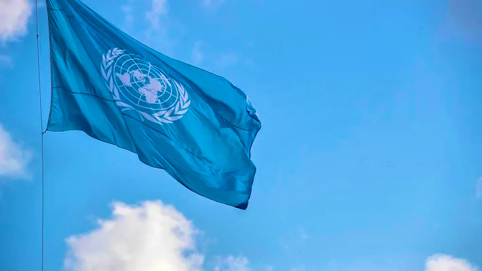 ARCHIVE - A flag of the United Nations. Photo: Nicolas Maeterlinck/belga/dpa