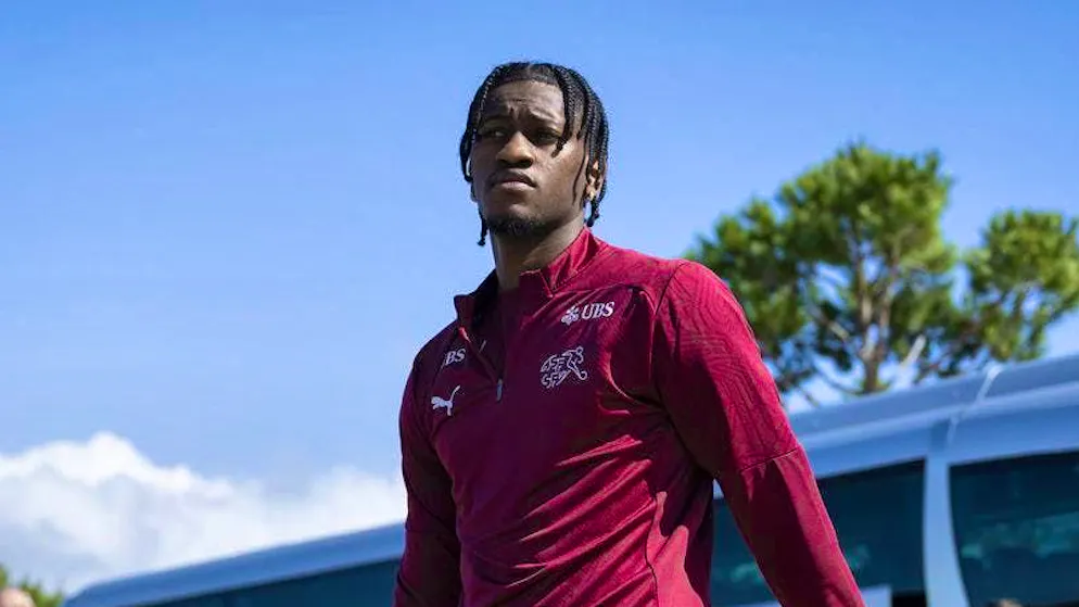 YB striker Joel Monteiro with cornrows.