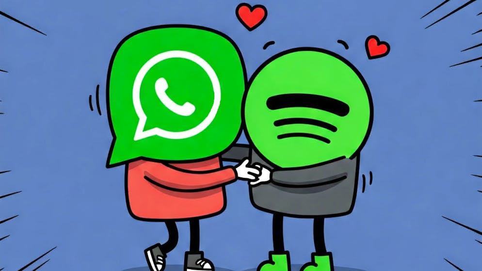Eine neue Liebe? WhatsApp testet integrierte Spotify-Funktionen.
