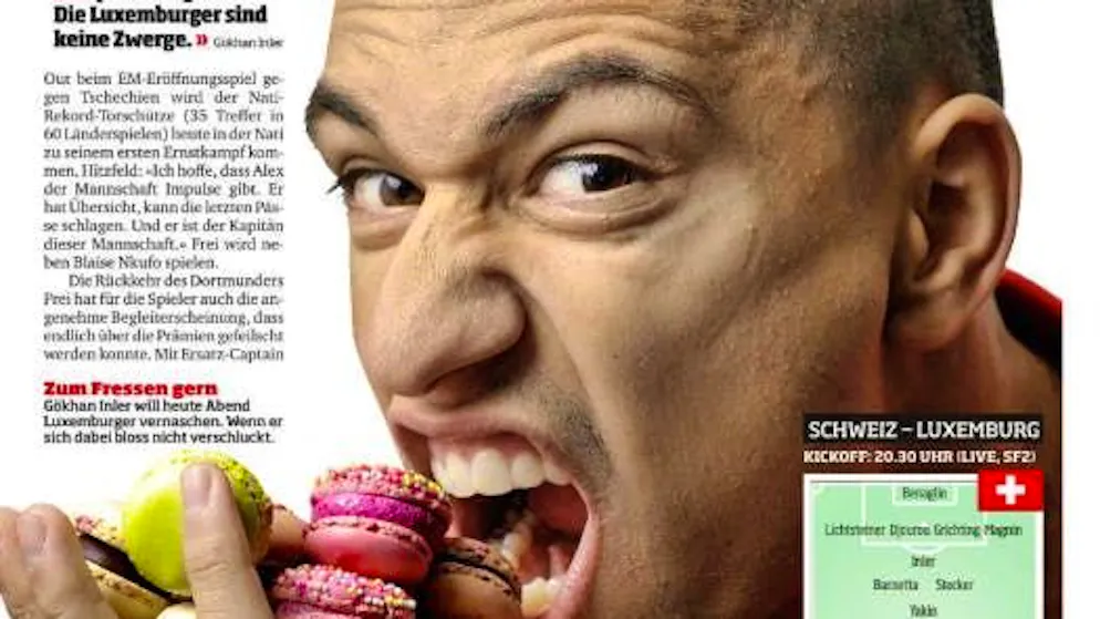 Gökhan Inler ahead of the World Cup qualifier against Luxembourg.