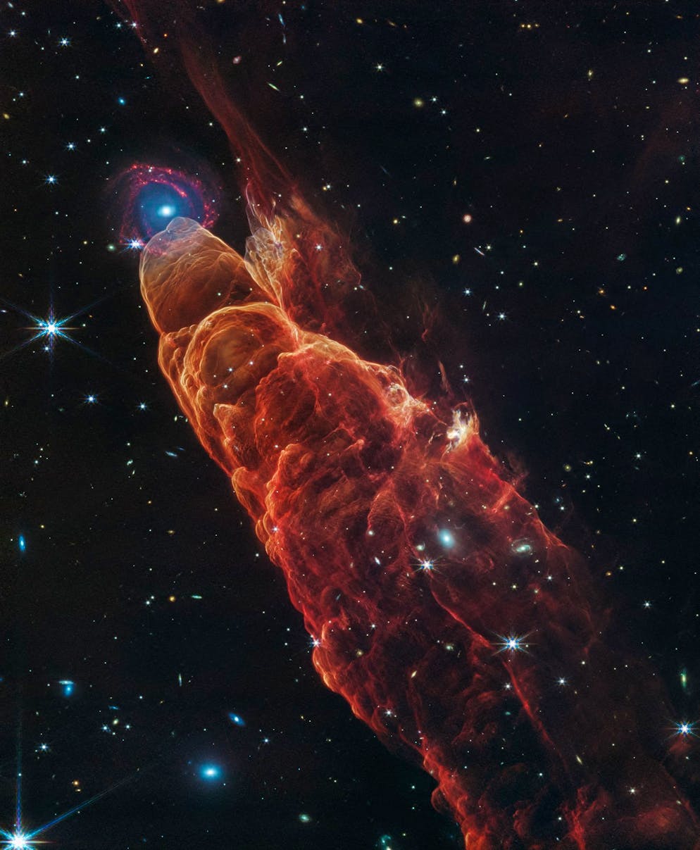 Eine neue Aufnahme des sogenannten Kosmischen Wirbelsturms könnte Fachleuten helfen, Stern-Auswürfe besser zu verstehen.