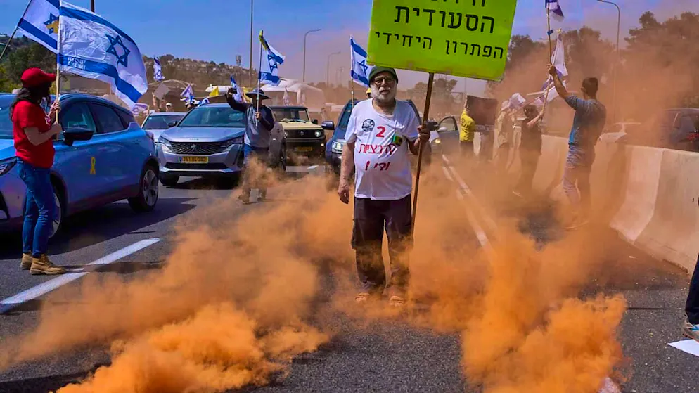Demonstration in Jerusalem. Photo: Ohad Zwigenberg/AP/dpa