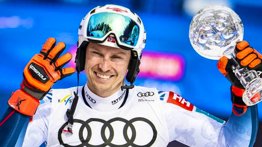 Henrik Kristoffersen wins the slalom discipline ranking for the fourth time.