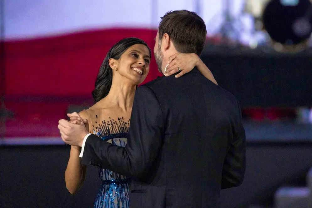 Usha and J.D. Vance dance at the Liberty Ball in Washington, D.C. in January after the inauguration of US President Donald Trump.