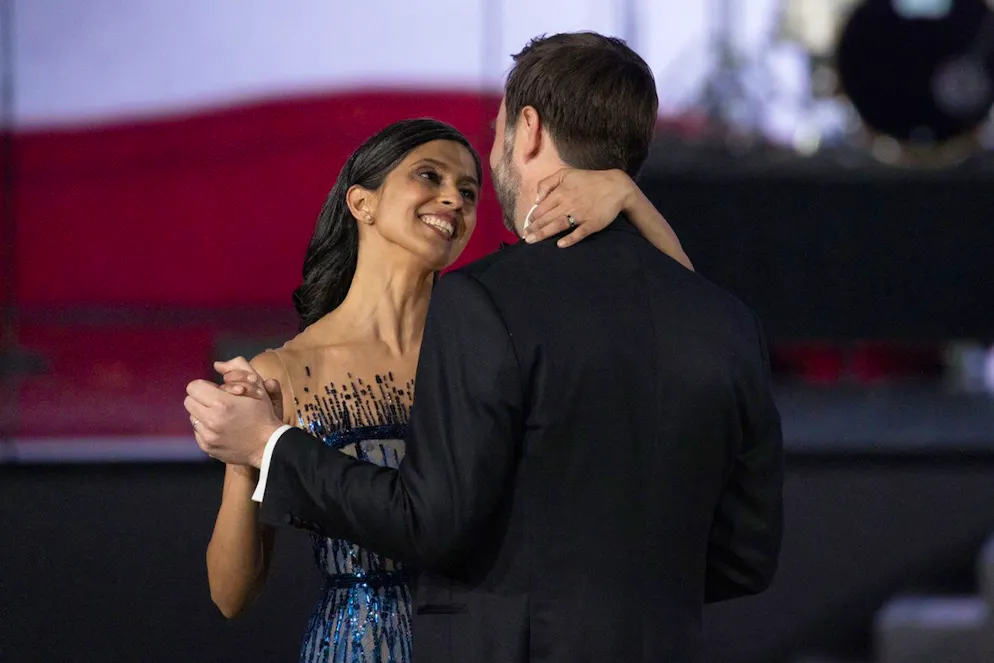 Usha und J.D. Vance tanzen im Januar nach der Amtseinführung von US-Präsident Donald Trump auf dem Liberty Ball in Washington, D.C.